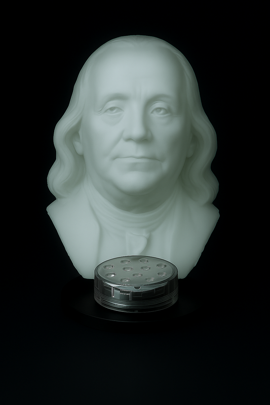 Haunted Benjamin Franklin Illusion Statue – Glow-in-the-Dark Decor