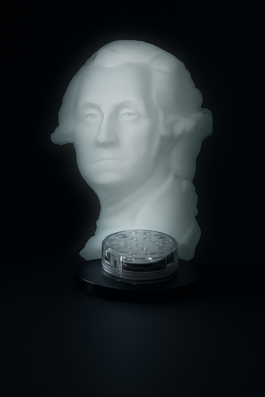 Haunted George Washington Illusion Statue – Glow-in-the-Dark Decor