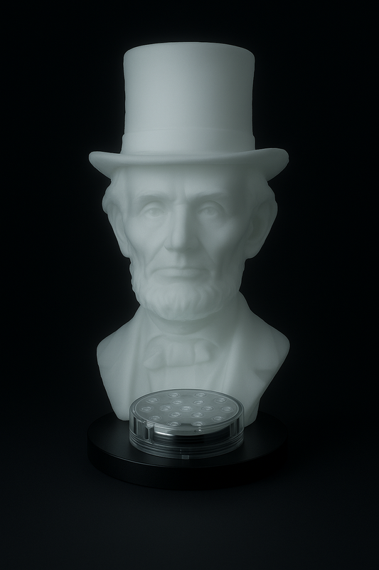 Haunted Abraham Lincoln Illusion Statue – Glow-in-the-Dark Decor